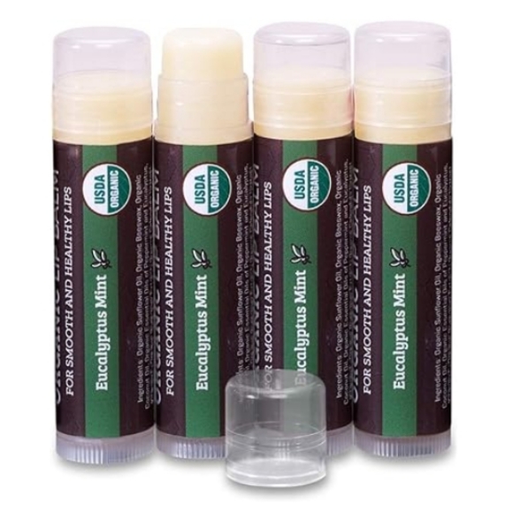 Earth's Daughter Other - (4 Pack) Organic Best Lip Balm Repair Chapstick For Dry Cracked Lips